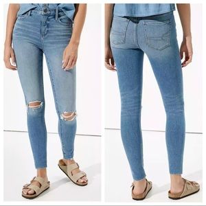 COPY - american eagle dream ripped high rise waist jegging distressed skinny je…